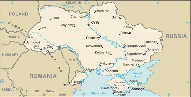 map of ukraine in europe. Map of Ukraine