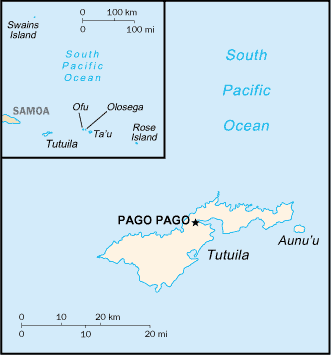 map of American Samoa