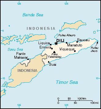 map of Timor-Leste